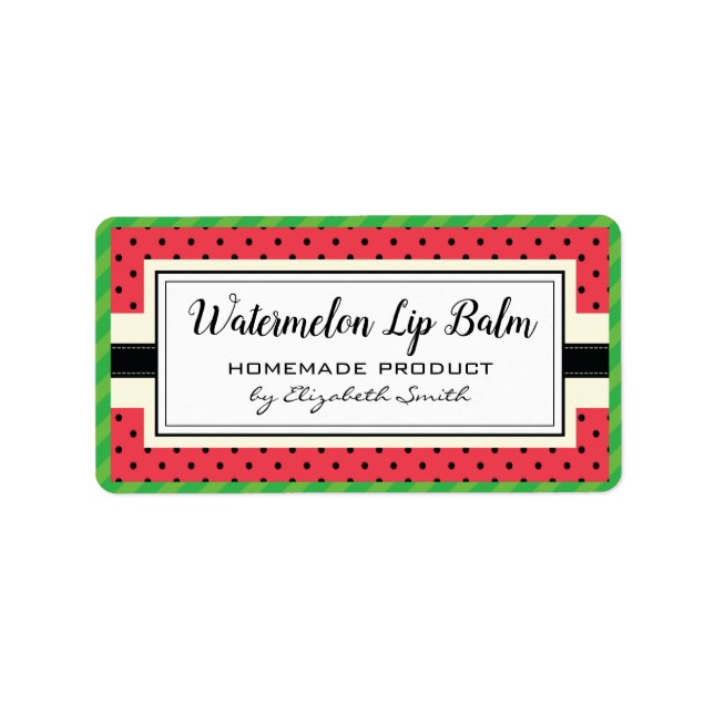 Watermelon Fruchtgeschmack hausgemachte Lippenbals Adressaufkleber (Vorne)