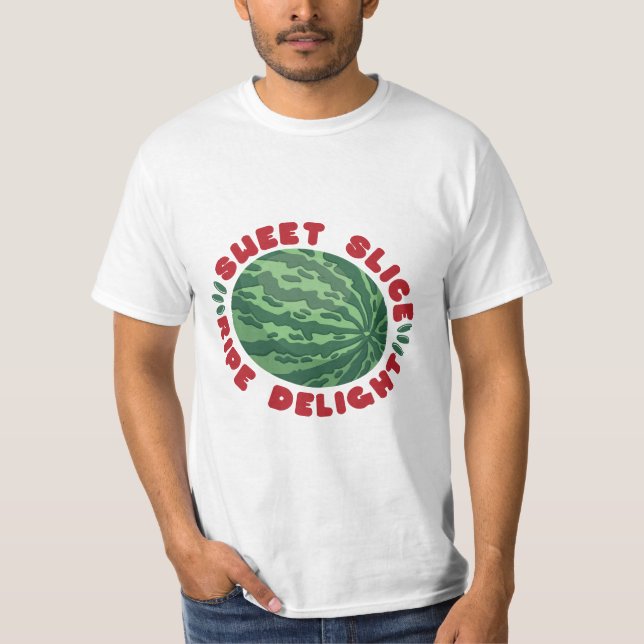 WATERMELON FRUIT FLAT SWEET SLICE RIPE DELIGHT T-Shirt (Vorderseite)