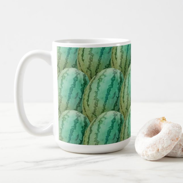 Watermelon Fruit Pattern Kaffeetasse (Mit Donut)