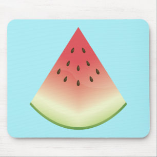 Watermelon Fruit Slice Illustration auf blau Mousepad