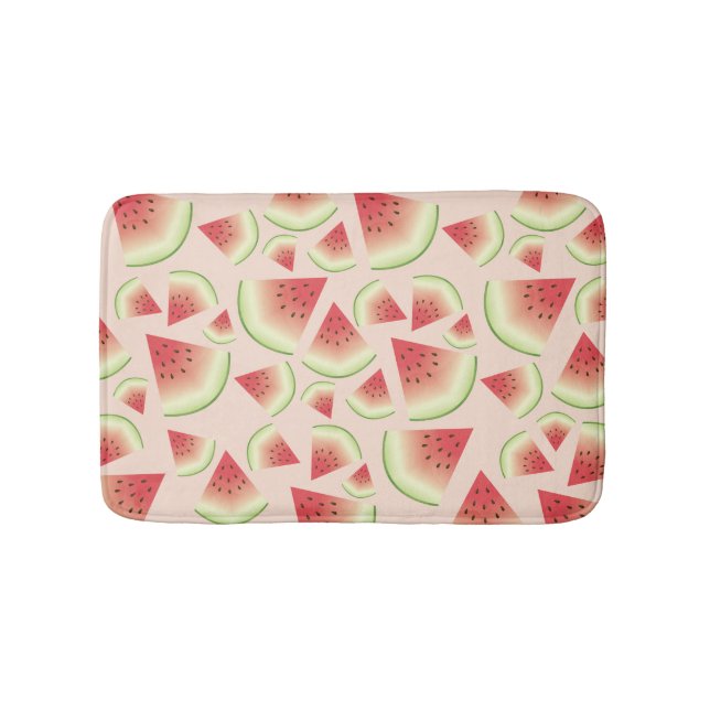 Watermelon Fruit Slices Muster Badematte (Vorderseite)