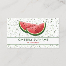 Watermelon Fruit Slices Nutritionist Diätetiker Visitenkarte