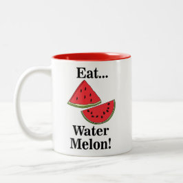 Watermelon Funny Summer Fruit Zweifarbige Tasse