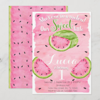Watermelon Geburtstag Einladung