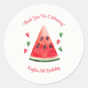 Watermelon Geburtstag Einladungen Runder Aufkleber