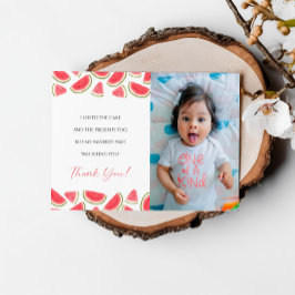 Watermelon Geburtstag, eins in einem Melon Danke-K Einladung