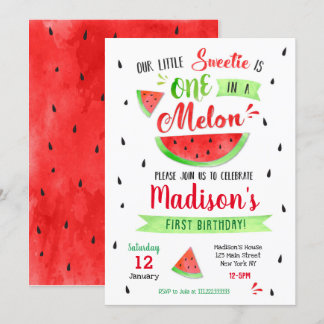 Watermelon Geburtstagsparty Einladung