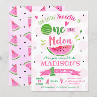 Watermelon Geburtstagsparty Einladungen