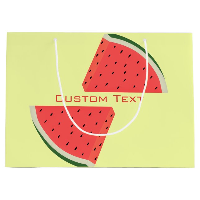 Watermelon-Geschenktasche mit benutzerdefiniertem  Große Geschenktüte (Vorderseite)