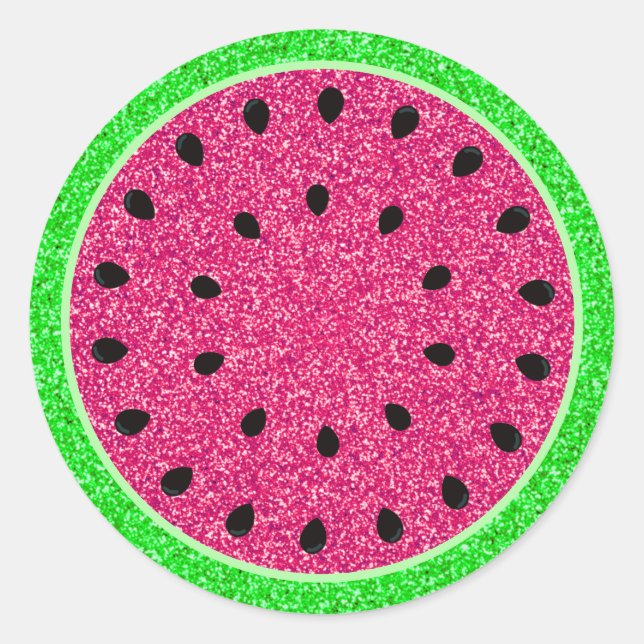 Watermelon Glitzer Frucht Food Umschlag Aufkleber (Vorderseite)