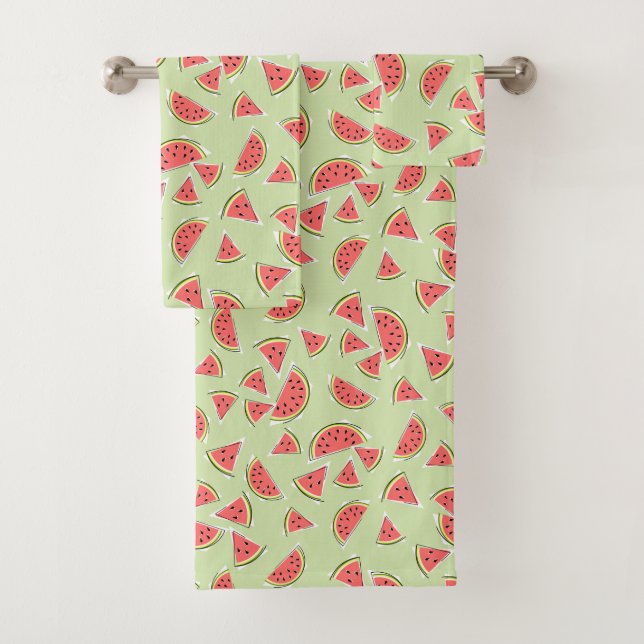 Watermelon Green Multi Badhandtuch Set (Insitu)