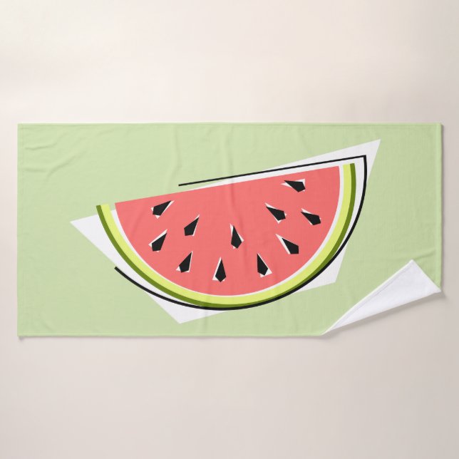 Watermelon Green Slice Badehandtuch (Badehandtuch)