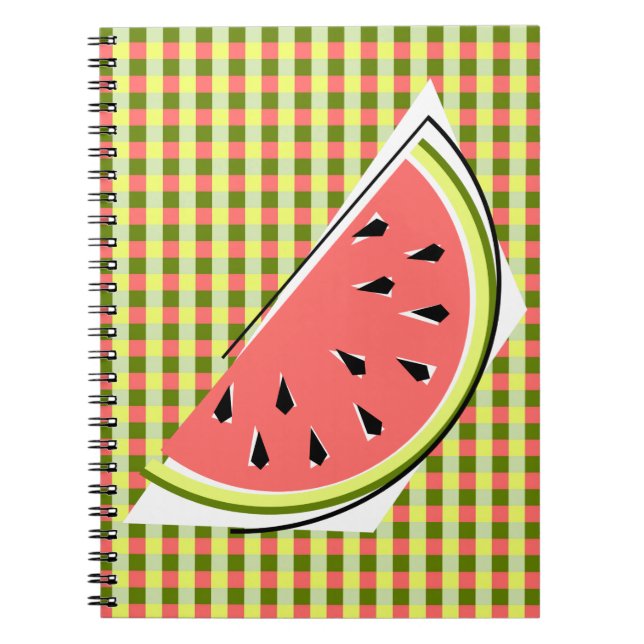 Watermelon Green Slice Karo Notizblock (Vorderseite)