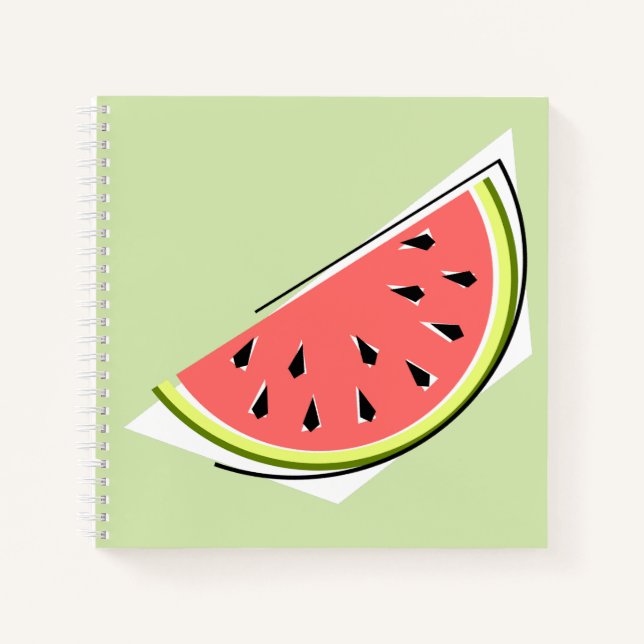 Watermelon Green Slice Notizbuch (Vorderseite)