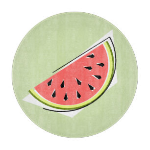 Watermelon Green Slice Schneidebrett rund