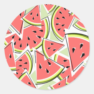 Watermelon Grün Aufkleber rund