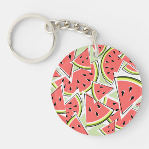 Watermelon Grüner Text doppelseitig Schlüsselanhänger