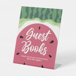 Watermelon Guest Books Summer Baby Dusche Sockelschild
