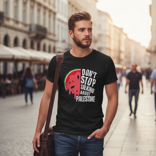 Watermelon Hör nicht auf, über Palästina zu reden T-Shirt (Von Creator hochgeladen)