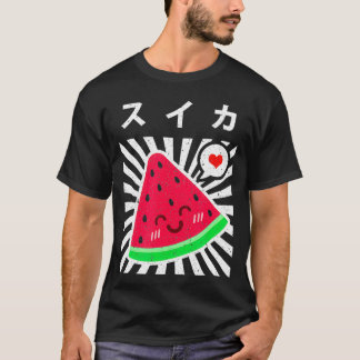Watermelon Japanisch Kawaii 90er Retro Niedlich Su T-Shirt