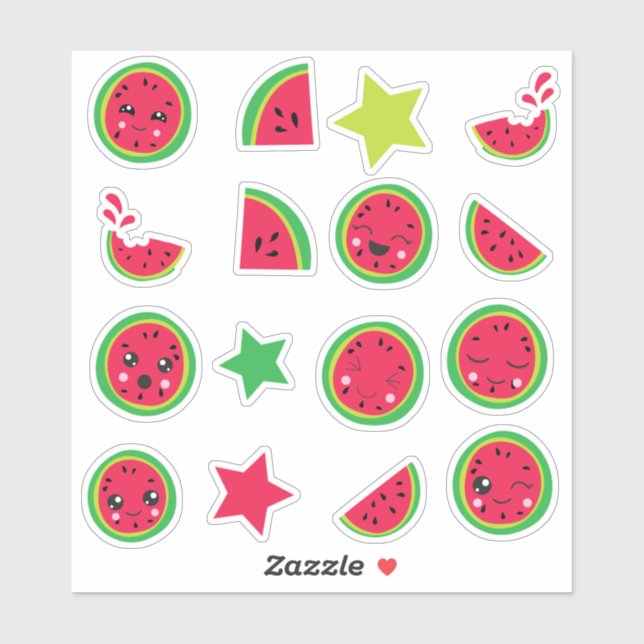 Watermelon Joy Aufkleber (Blatt)
