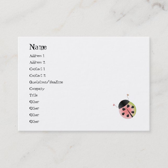 Watermelon Ladybug Visitenkarte (Vorderseite)