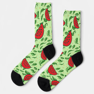 Watermelon Leaf Summer Socken