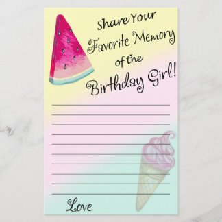 Watermelon Lieblings-Erinnerung an das Geburtstags