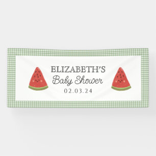 Watermelon Little Sweet Melon Baby Dusche Banner