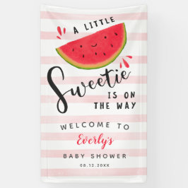 Watermelon Little Sweetie Baby Dusche Willkommen Banner