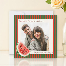 Watermelon Love Photo Valentine Card Karte