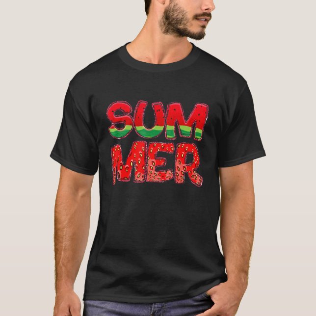 Watermelon Melon Summer Fruit T-Shirt (Vorderseite)