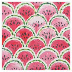 WATERMELON MERMAID Fruchtskallop Muster Stoff