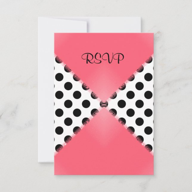 WATERMELON MODERNES SPOT WEDD RSVP KARTE (Vorderseite)