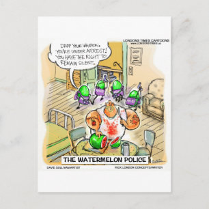 Watermelon Murder Funny T-Shirts Tasse & Geschenke Postkarte