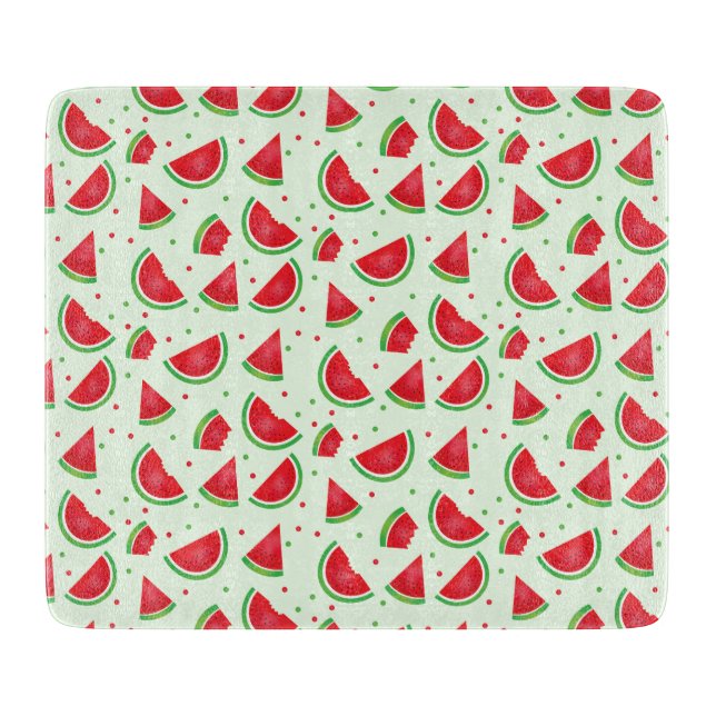 Watermelon Muster Frucht Sommerzeit Melon Green Schneidebrett (Vorderseite)