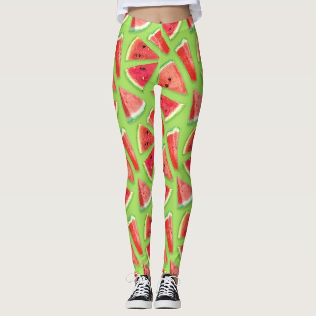Watermelon-Muster Kreation 3 Leggings (Vorderseite)
