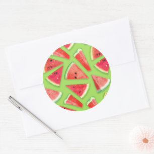 Watermelon-Muster Kreation 3 Runder Aufkleber