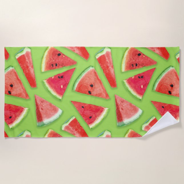 Watermelon-Muster Kreation 3 Strandtuch (Vorderseite)