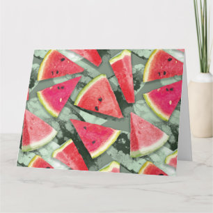 Watermelon-Muster Kreation 4 Dankeskarte