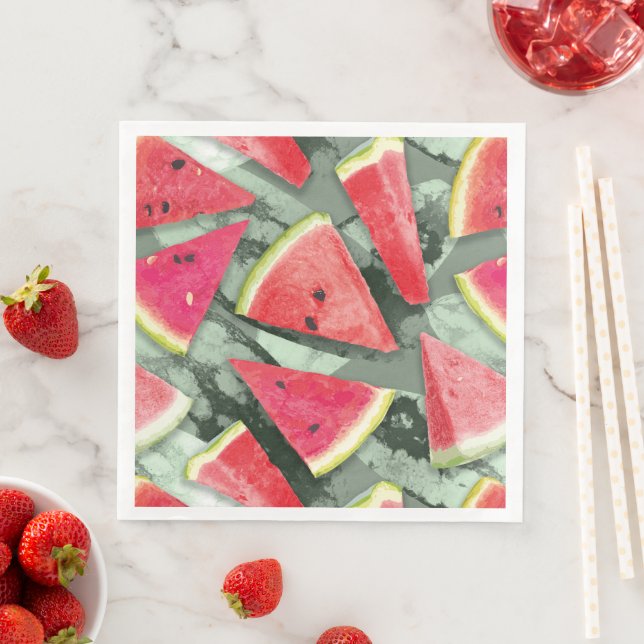 Watermelon-Muster Kreation 4 Serviette (Beispiel)