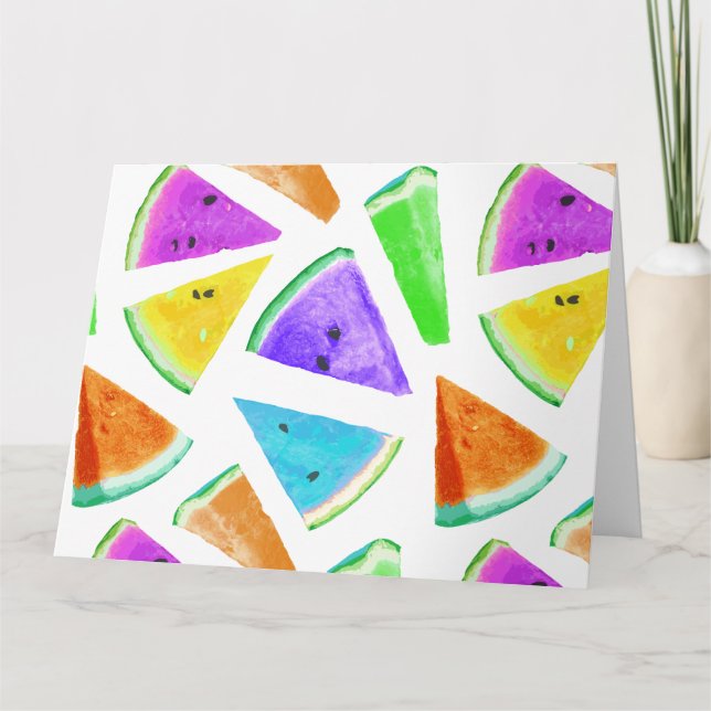 Watermelon-Muster Kreation 6 Dankeskarte (Vorderseite)