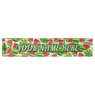 Watermelon Muster Name Plate Namensplakette
