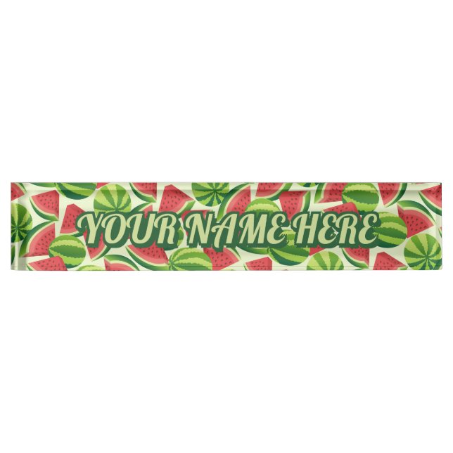 Watermelon Muster Name Plate Namensplakette (Vorderseite)
