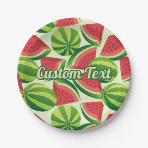 Watermelon-Musterpapierplatte Pappteller