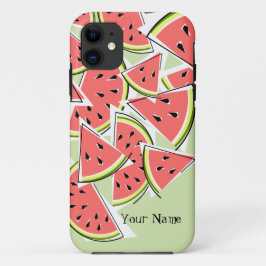 Watermelon 'Name' grünes iPhone Gehäuse iPhone 11 Hülle