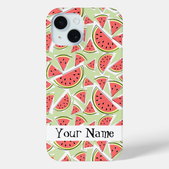Watermelon 'Name' Multi green iPhone Gehäuse Case-Mate iPhone Hülle (Rückseite)