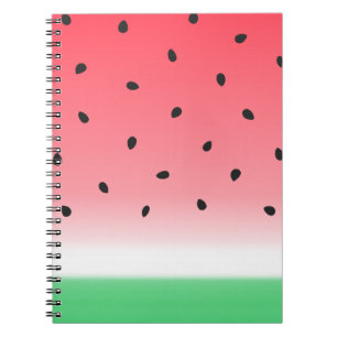 Watermelon Ombre Stripes Notizblock