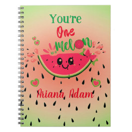 Watermelon One in A Melon Girl's Birthday Name Notizblock