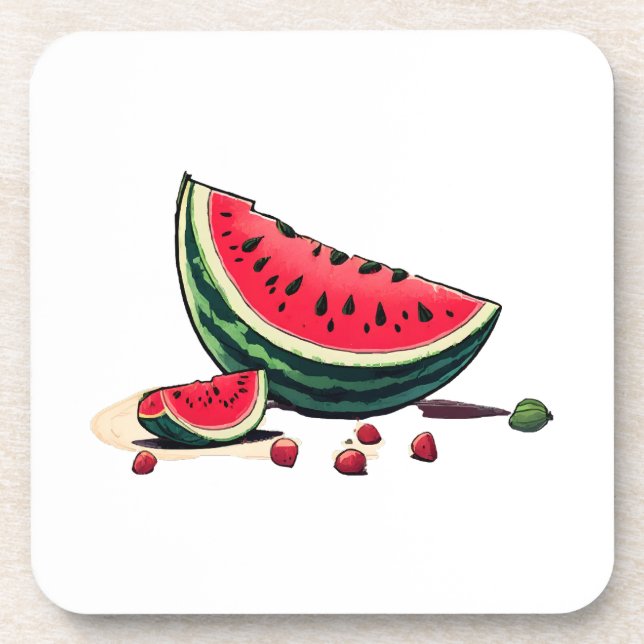 Watermelon Palestine Getränkeuntersetzer (Vorderseite)